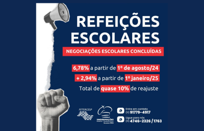 REFEIÇÕES ESCOLARES - Negociações Salariais concluídas para a categoria